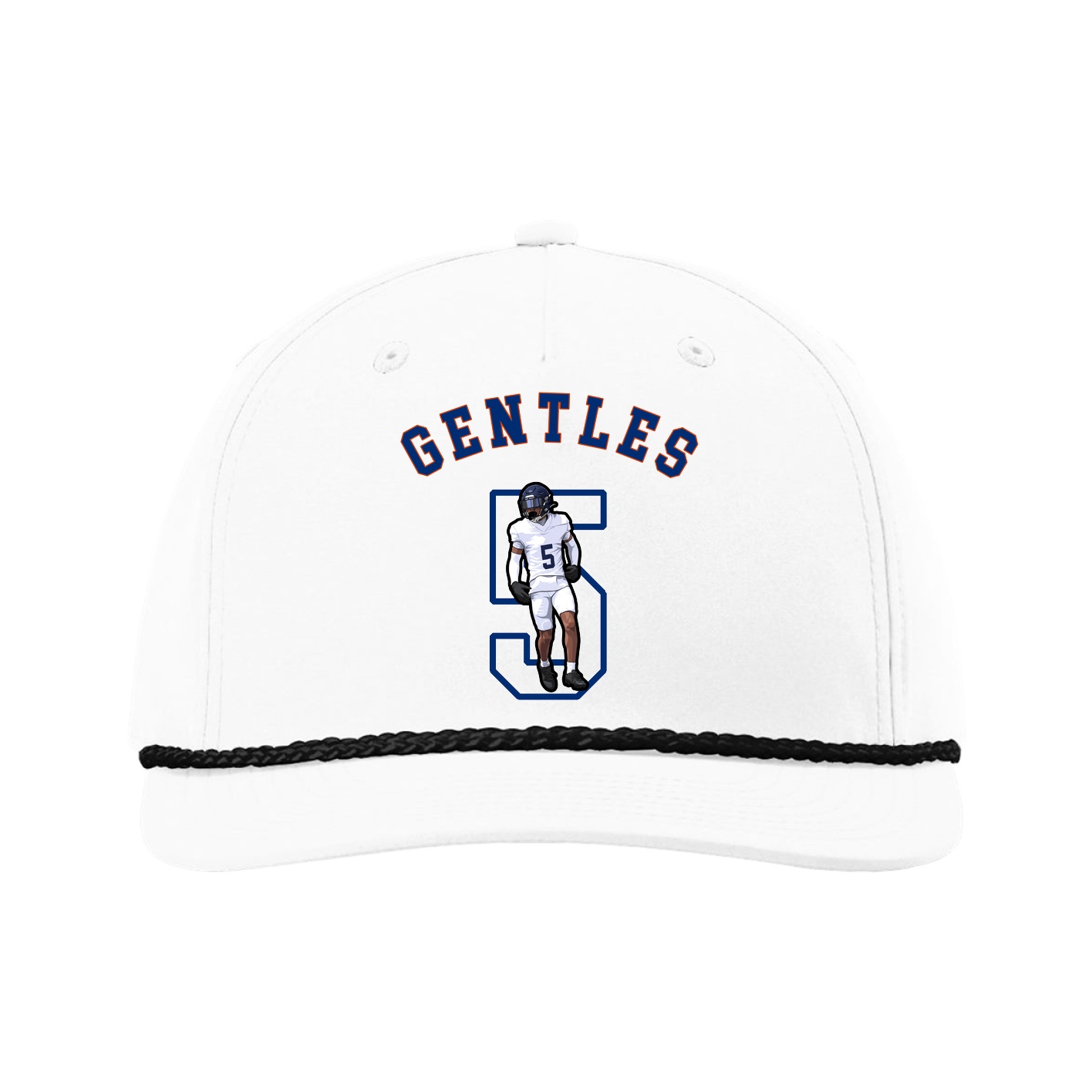 Five-Panel Classic Rope Cap — Shirsey Arch in White