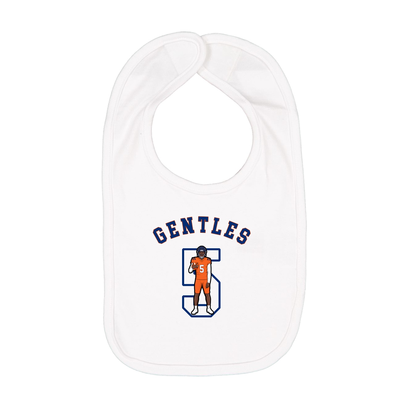 Infant Bib — Shirsey Arch in White
