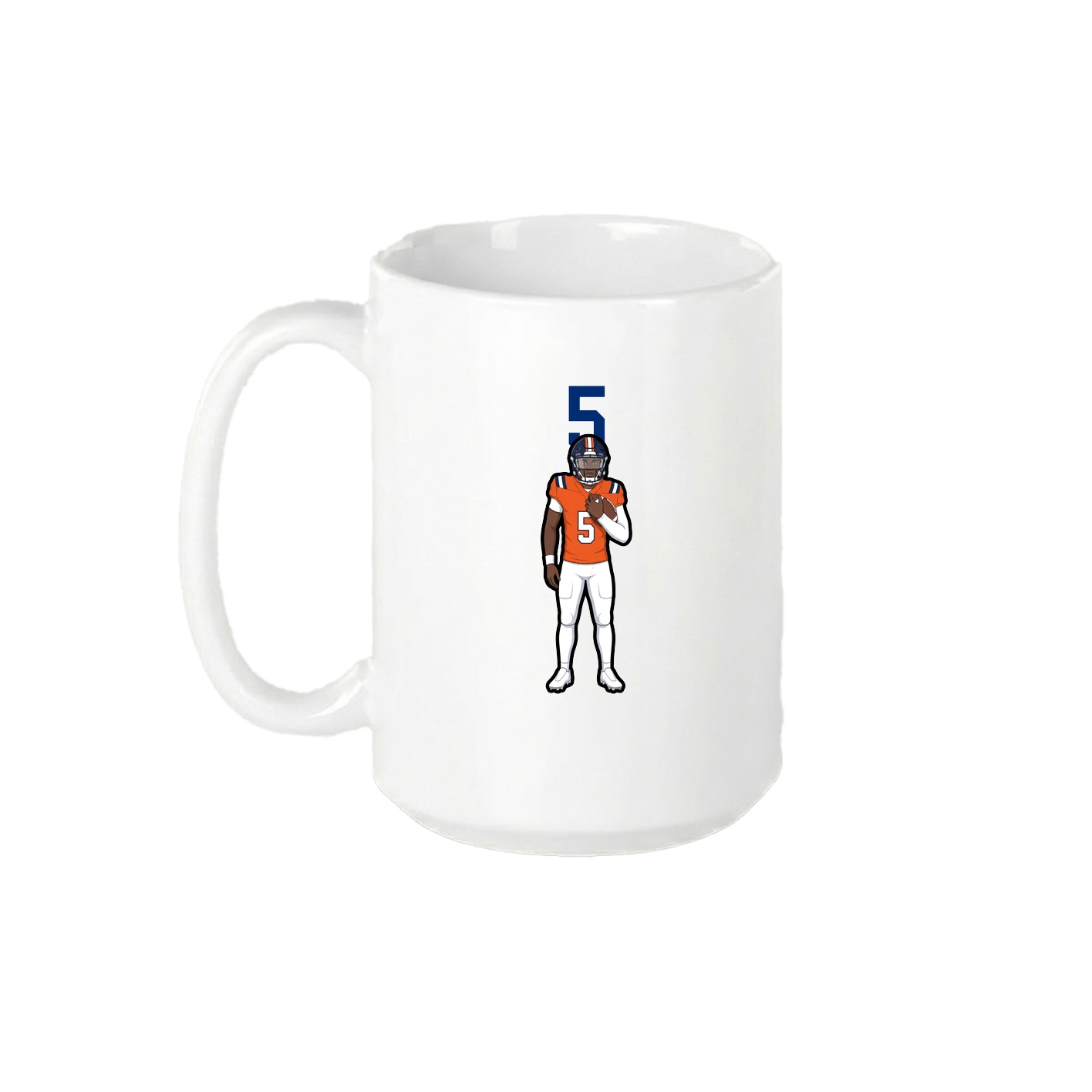 15oz Coffee Mug — Number Top in White
