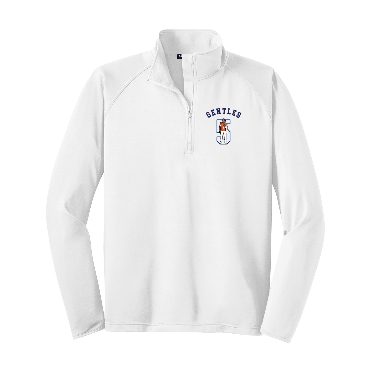 Q-Zip Pullover — Shirsey Arch in White