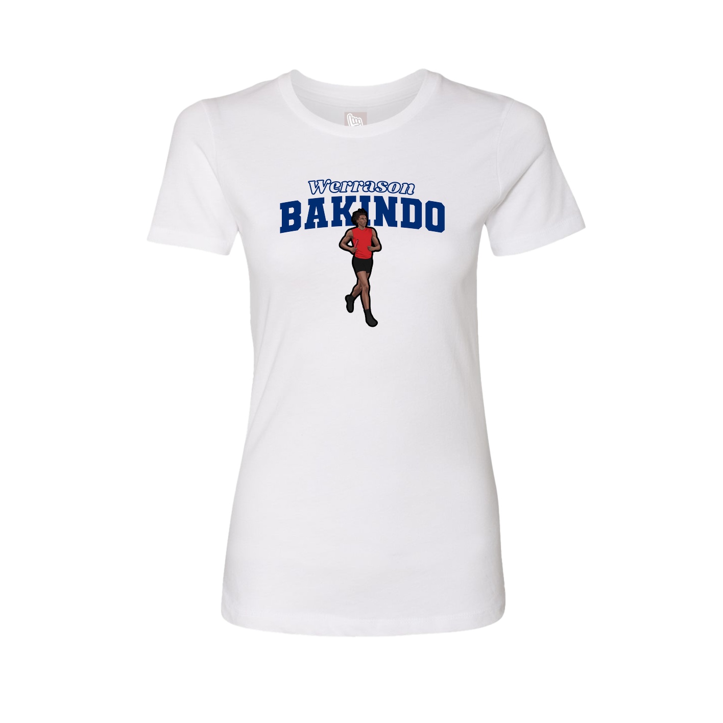 Womens Tee — Name Arch in White