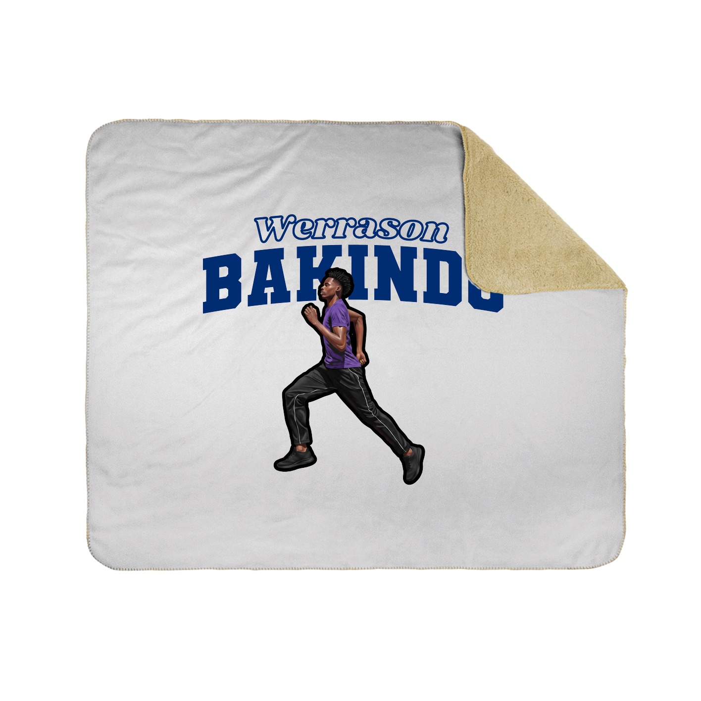 Throw Blanket — Name Arch in White