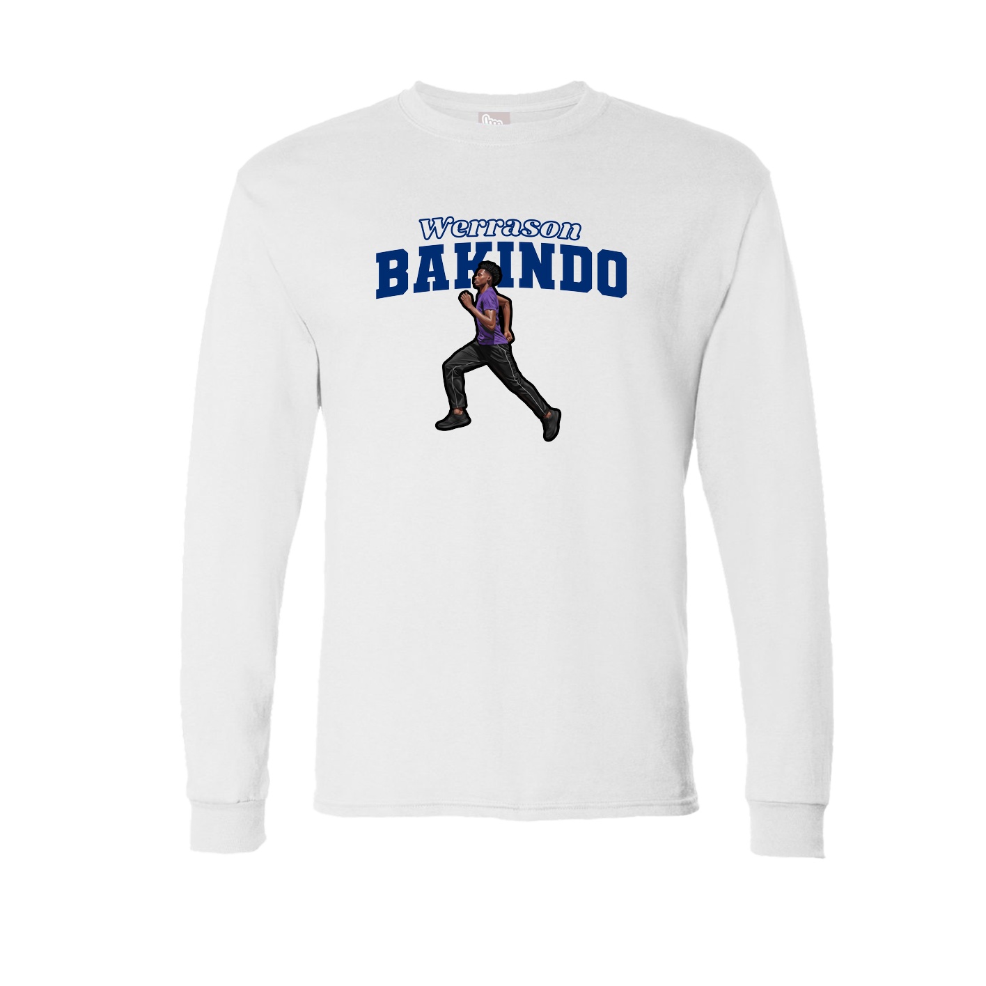Long Sleeve Tee — Name Arch in White
