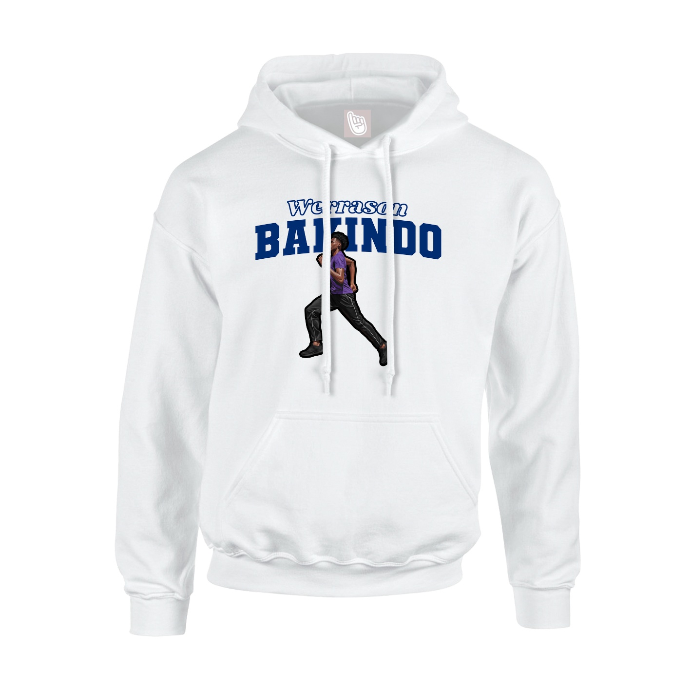 Hoodie — Name Arch in White