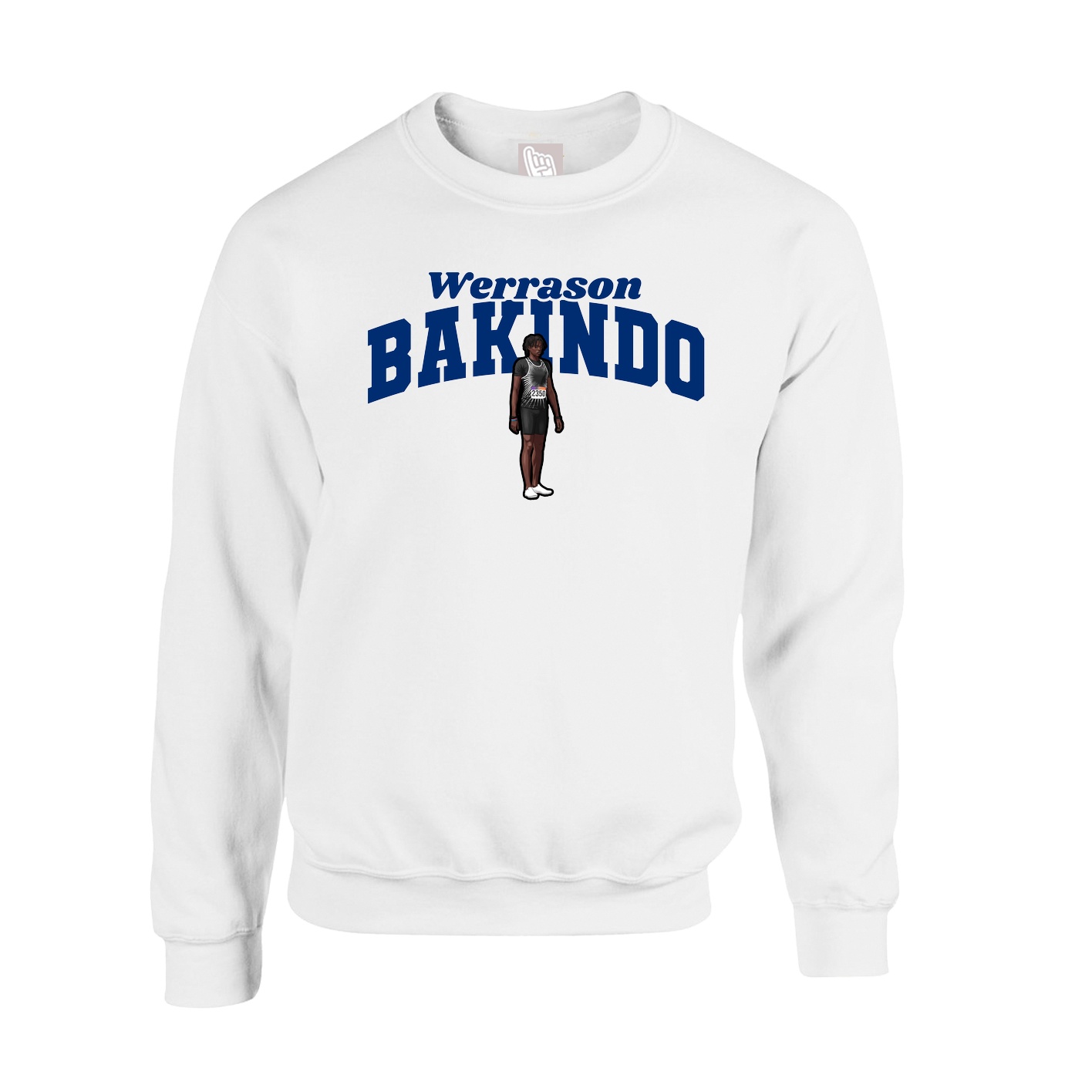 Fleece Crew — Signature Arch in White