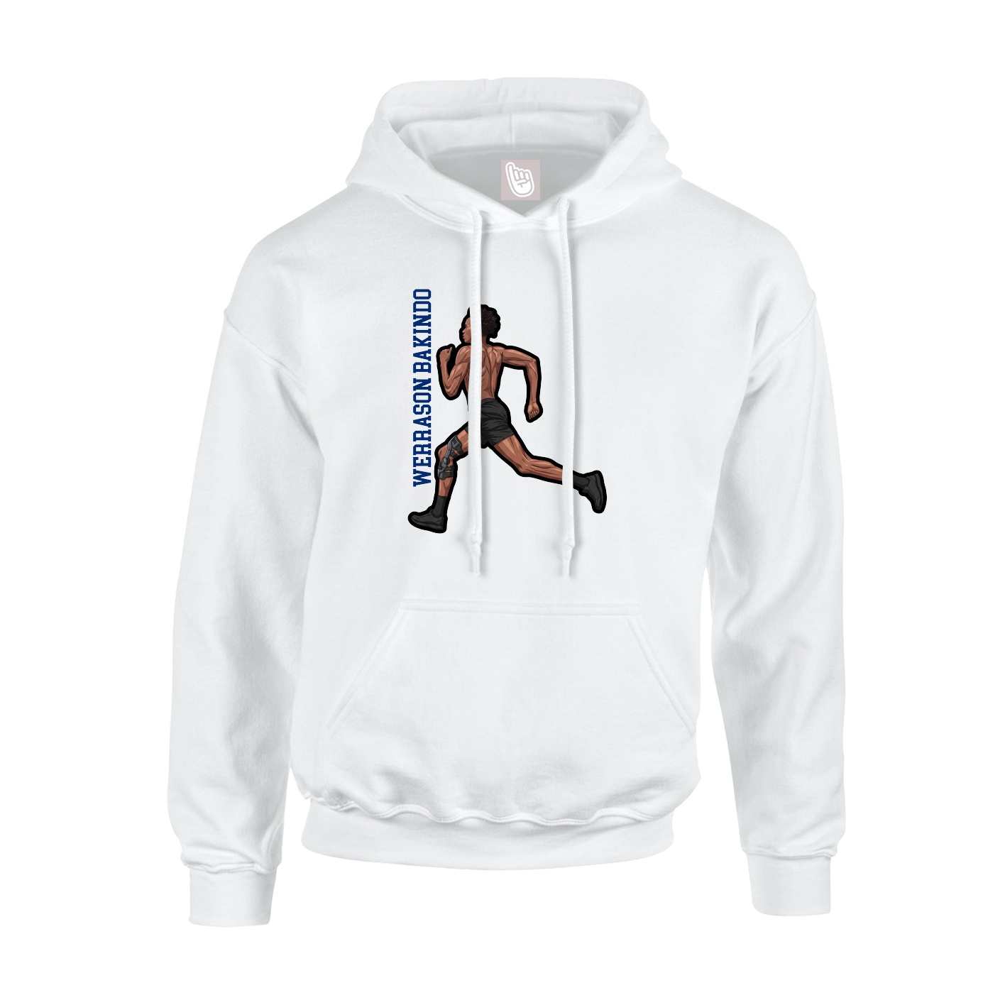 Youth Hoodie — Name Vertical in White