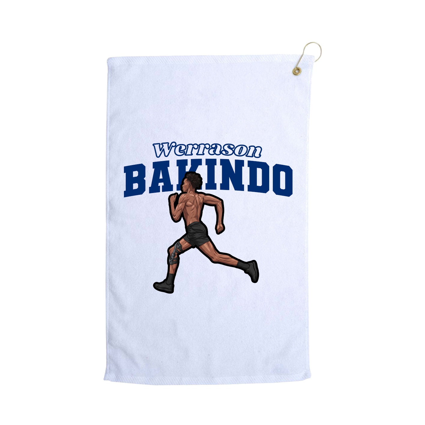 Golf Towel — Name Arch in White