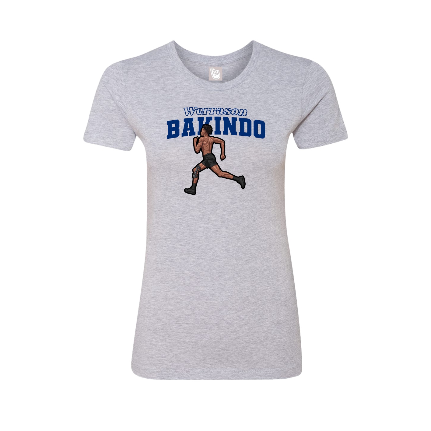 Womens Tee — Name Arch in Grey