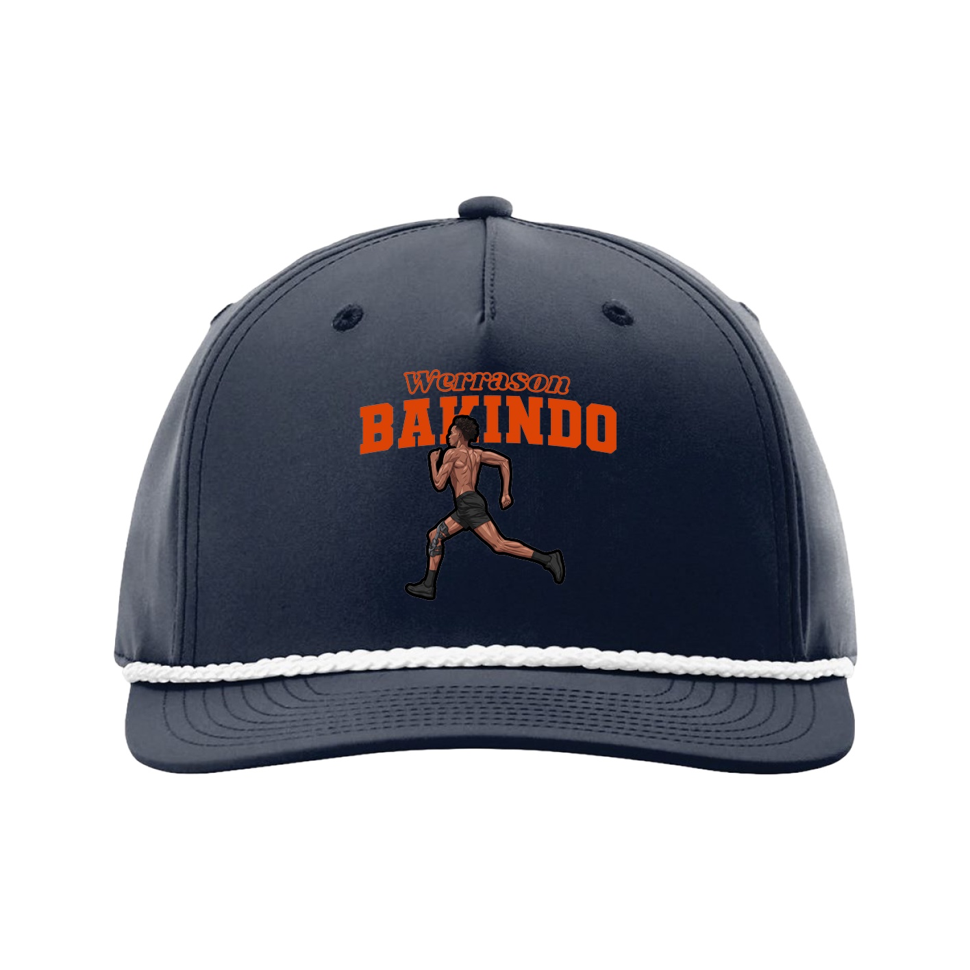 Five-Panel Classic Rope Cap — Name Arch in Navy