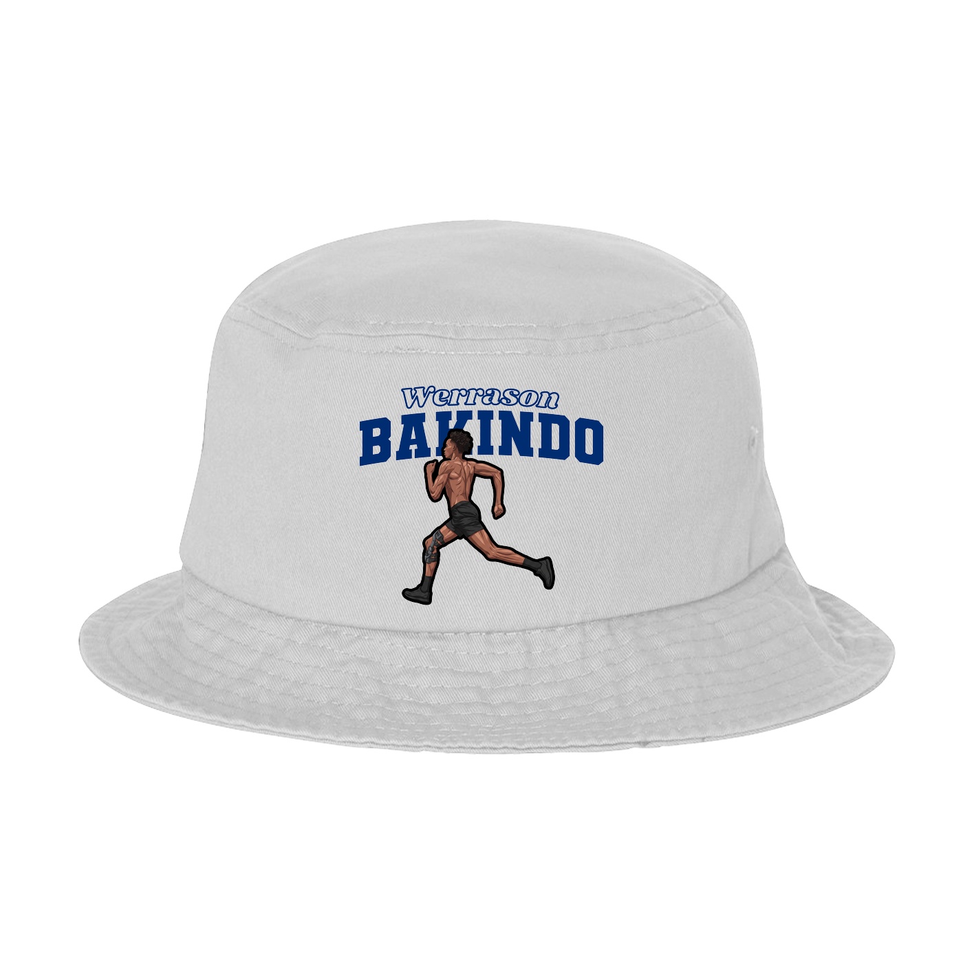 Bucket Cap — Name Arch in White