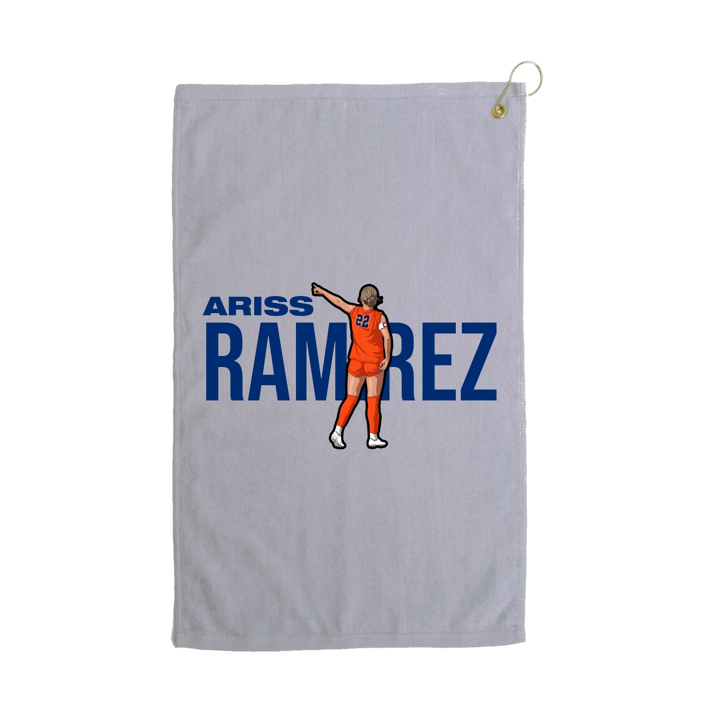 Golf Towel — Player Name in Grey