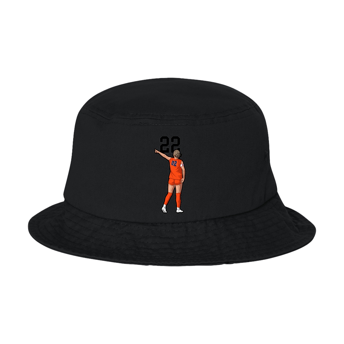 Bucket Cap — Number Top in Black