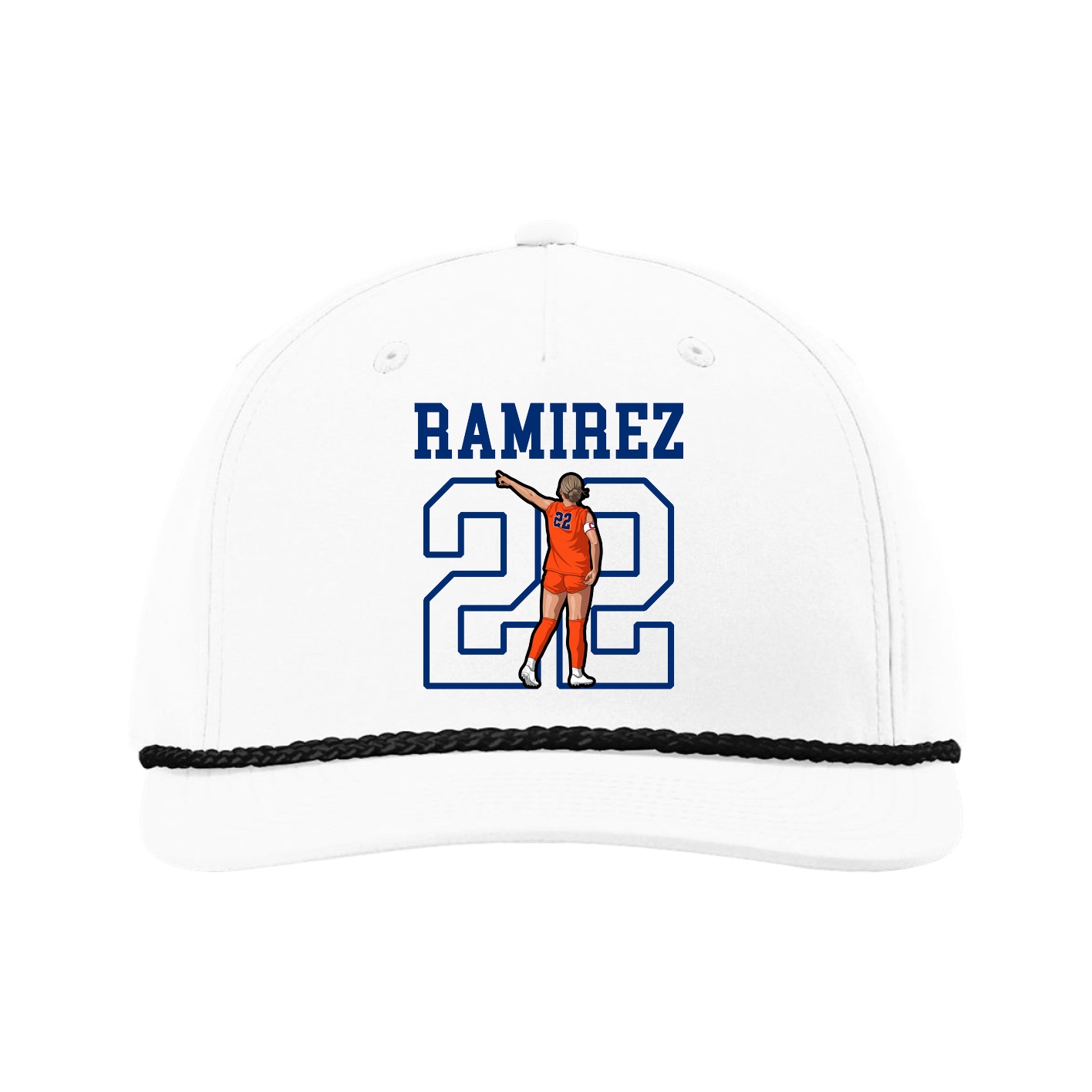 Five-Panel Classic Rope Cap — Shirsey in White