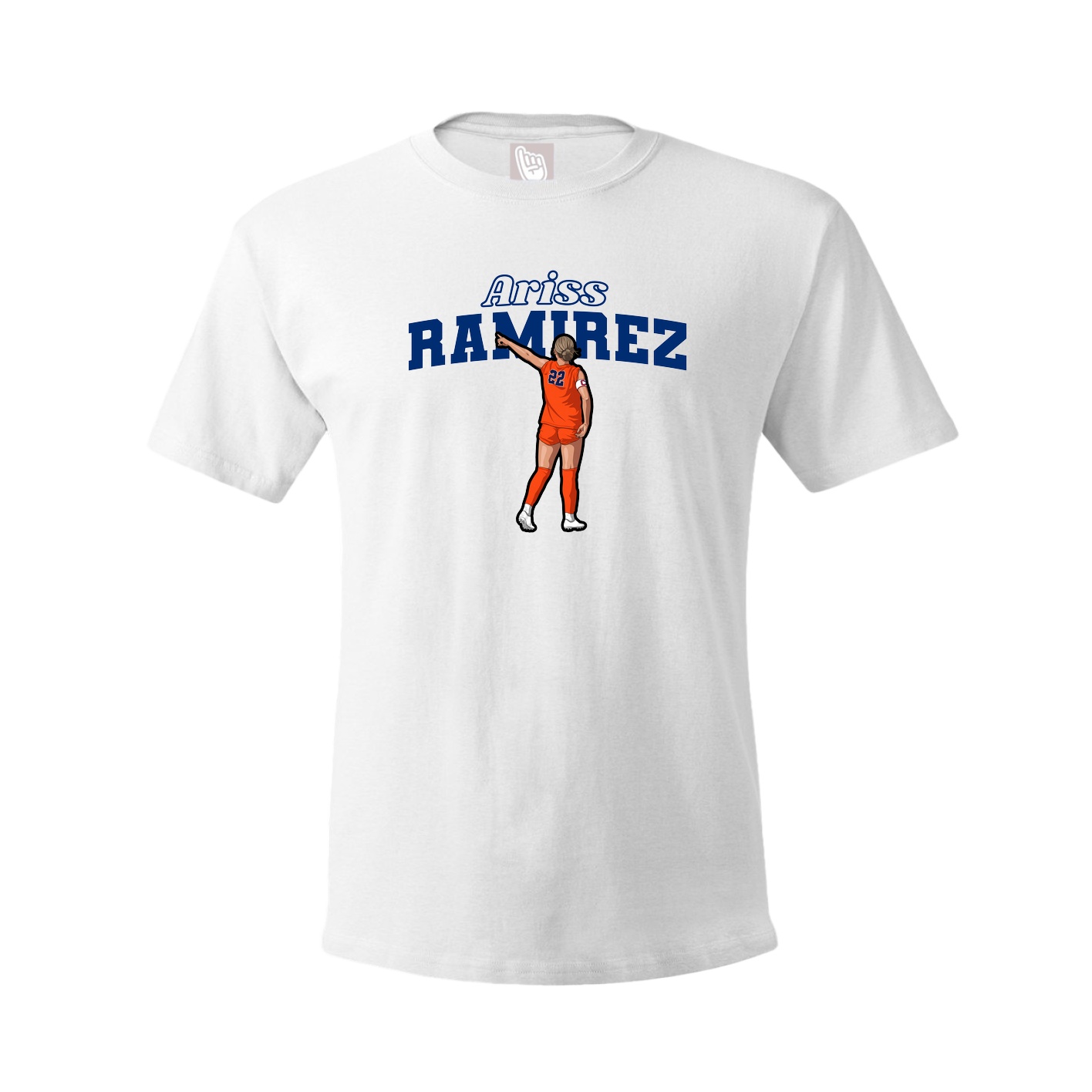 Youth Tee — Name Arch in White