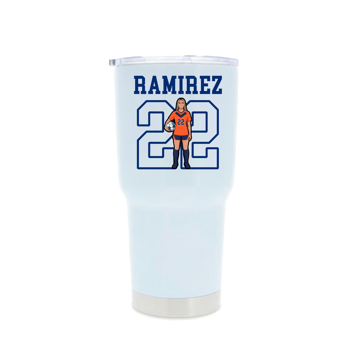 30oz Stainless Steel Tumbler — Shirsey in White