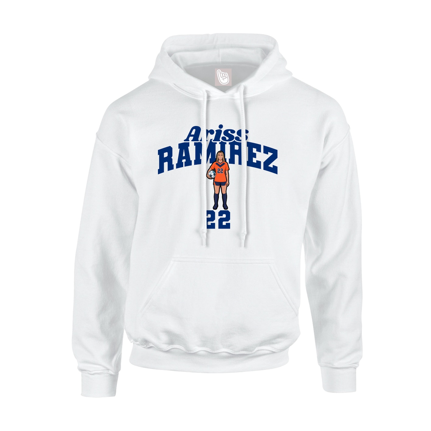 Youth Hoodie — Signature Arch in White