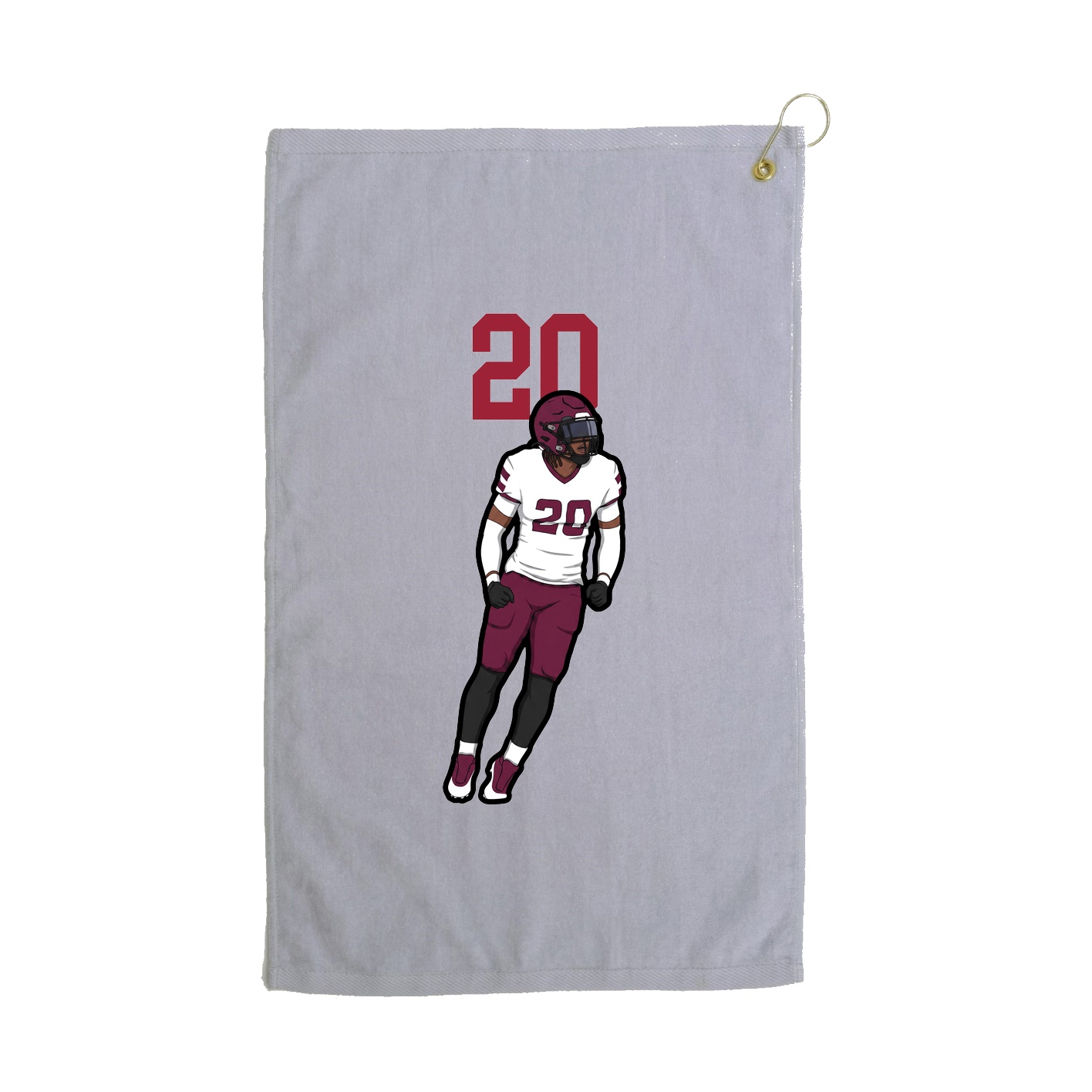 Golf Towel — Number Top in Grey