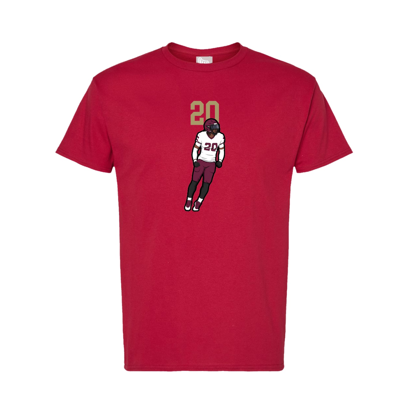 Tee — Number Top in Crimson