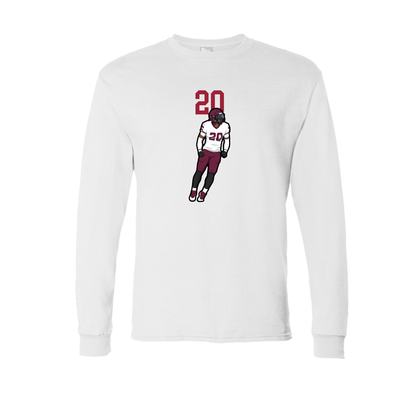 Long Sleeve Tee — Number Top in White