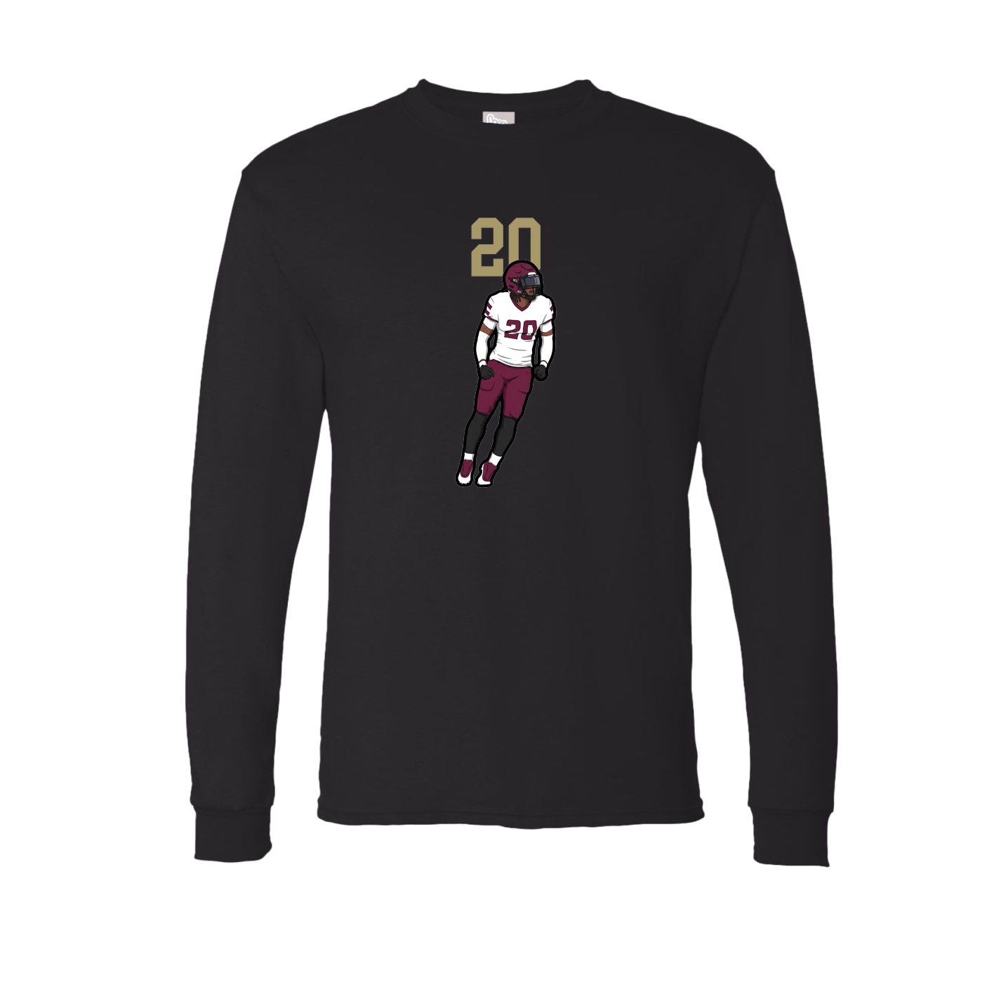 Long Sleeve Tee — Number Top in Black