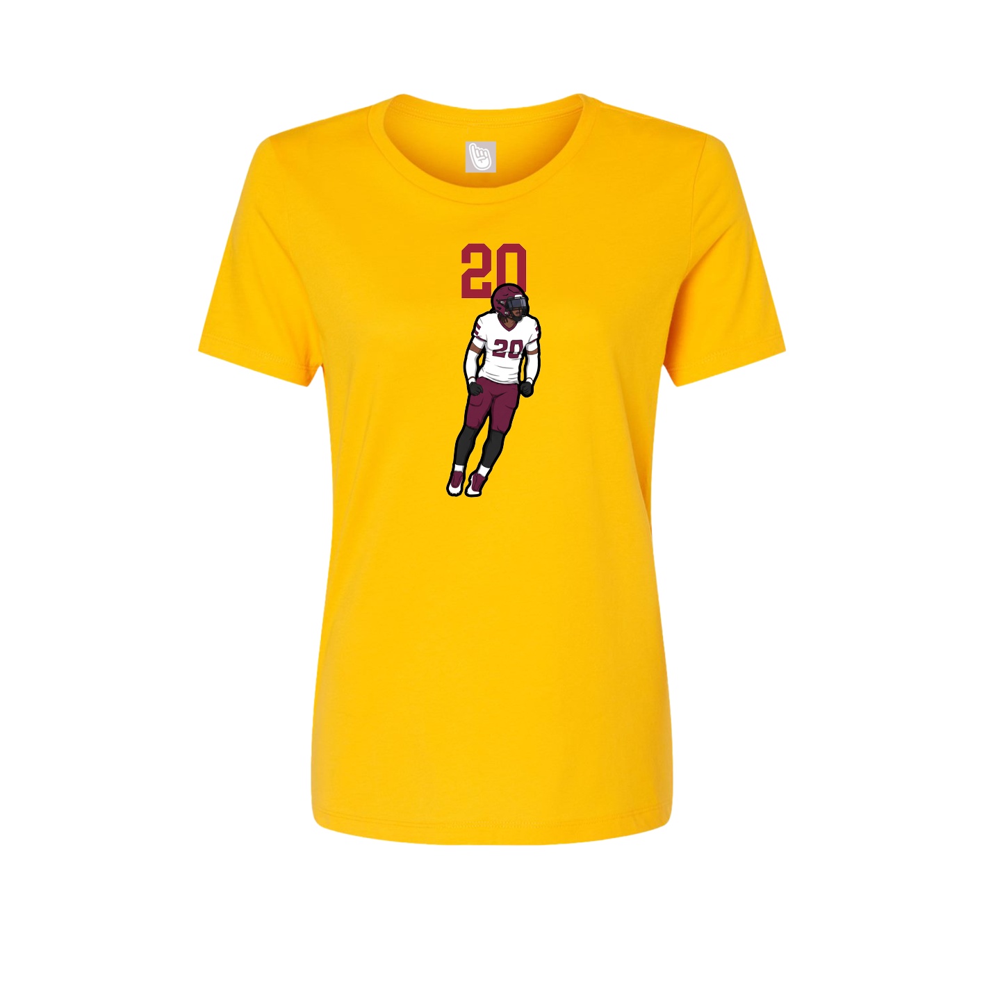 Womens Tee — Number Top in Gold