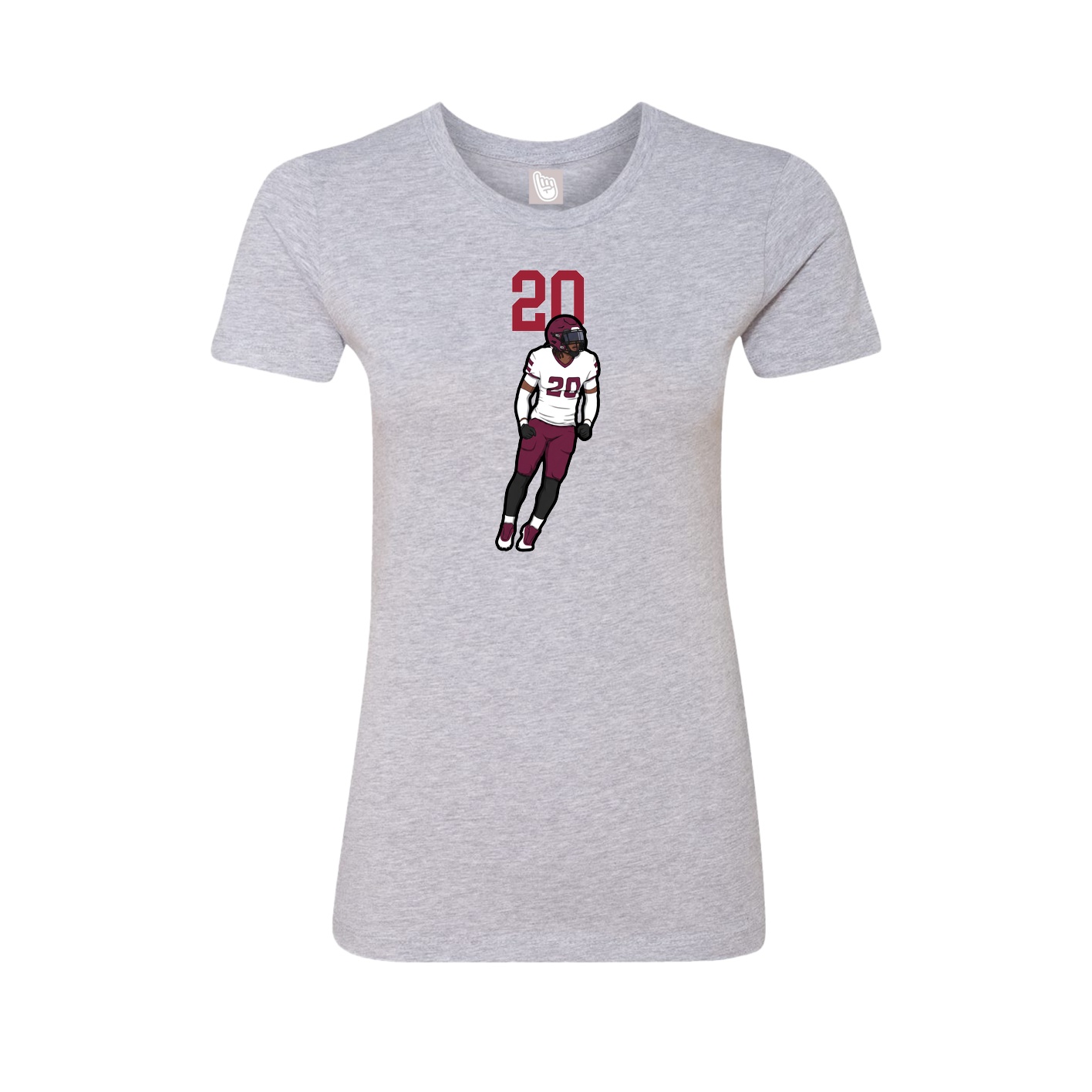Womens Tee — Number Top in Grey