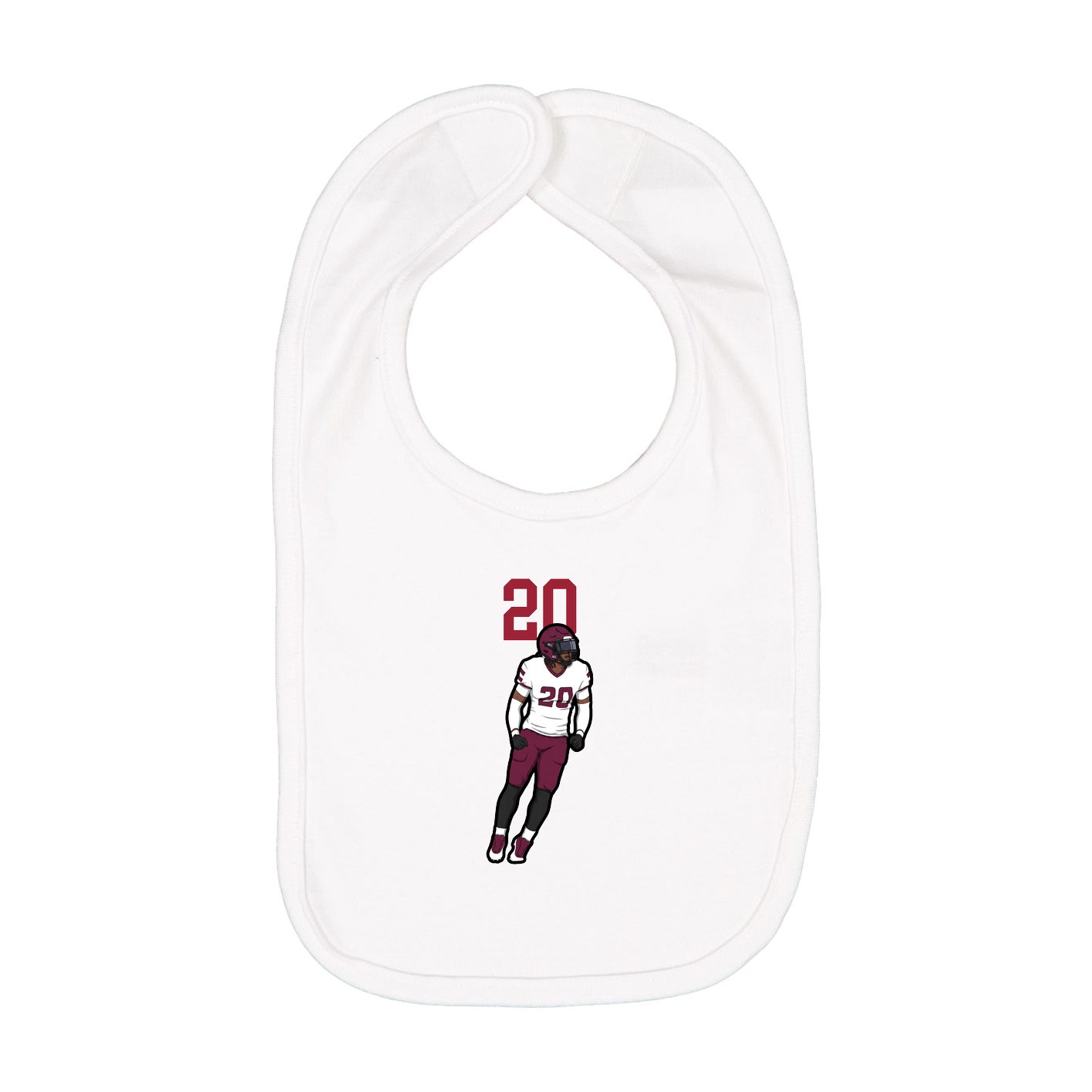 Infant Bib — Number Top in White