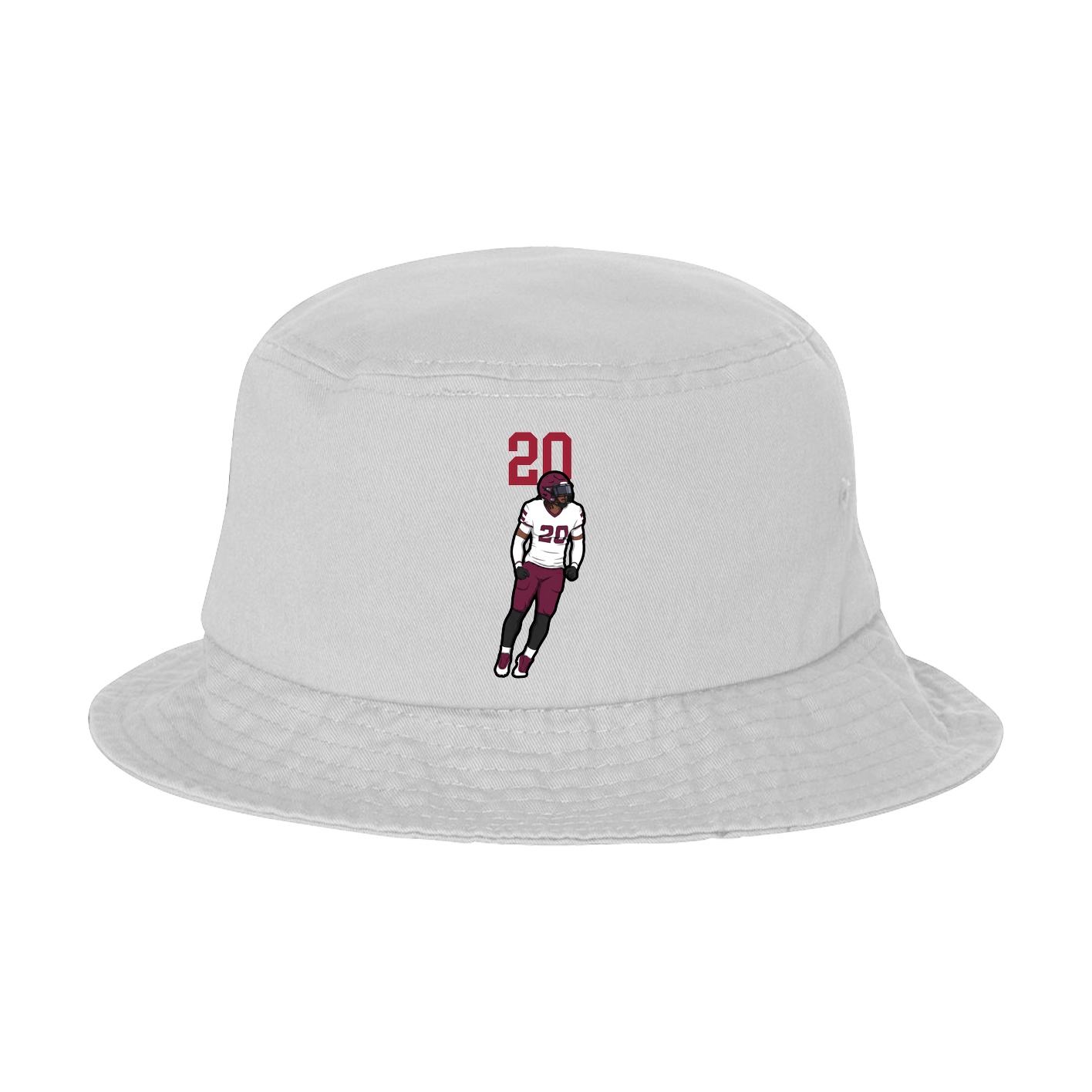 Bucket Cap — Number Top in White