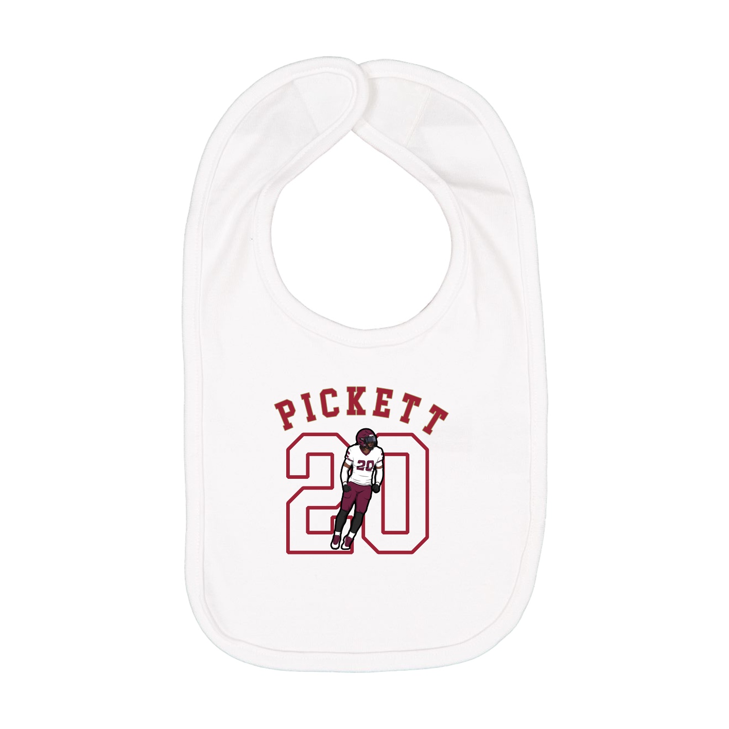Infant Bib — Shirsey Arch in White