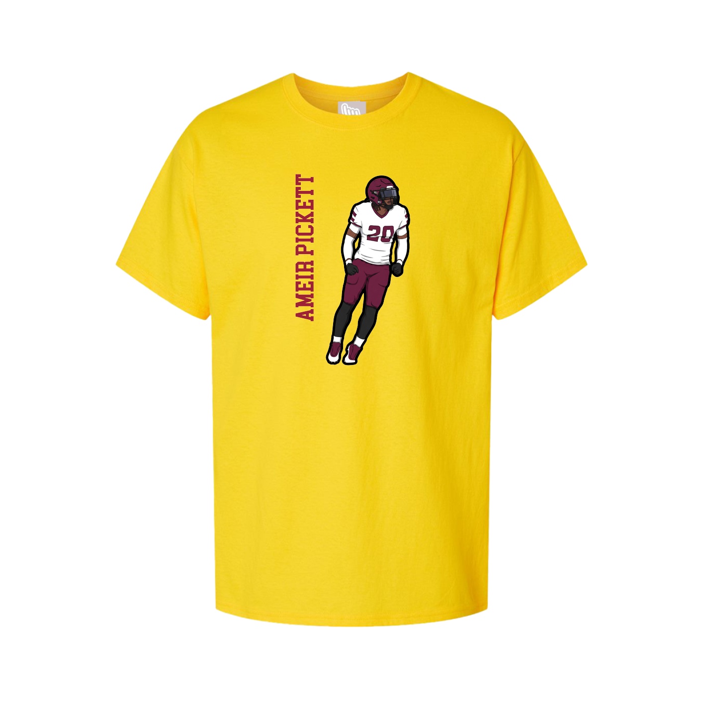 Youth Tee — Name Vertical in Gold