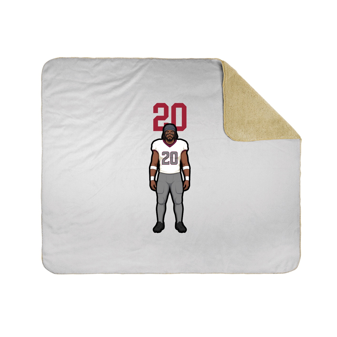 Throw Blanket — Number Top in White