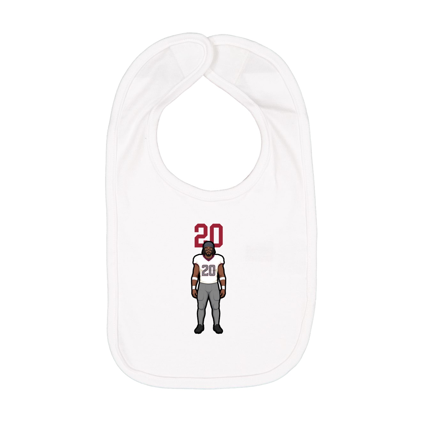 Infant Bib — Number Top in White