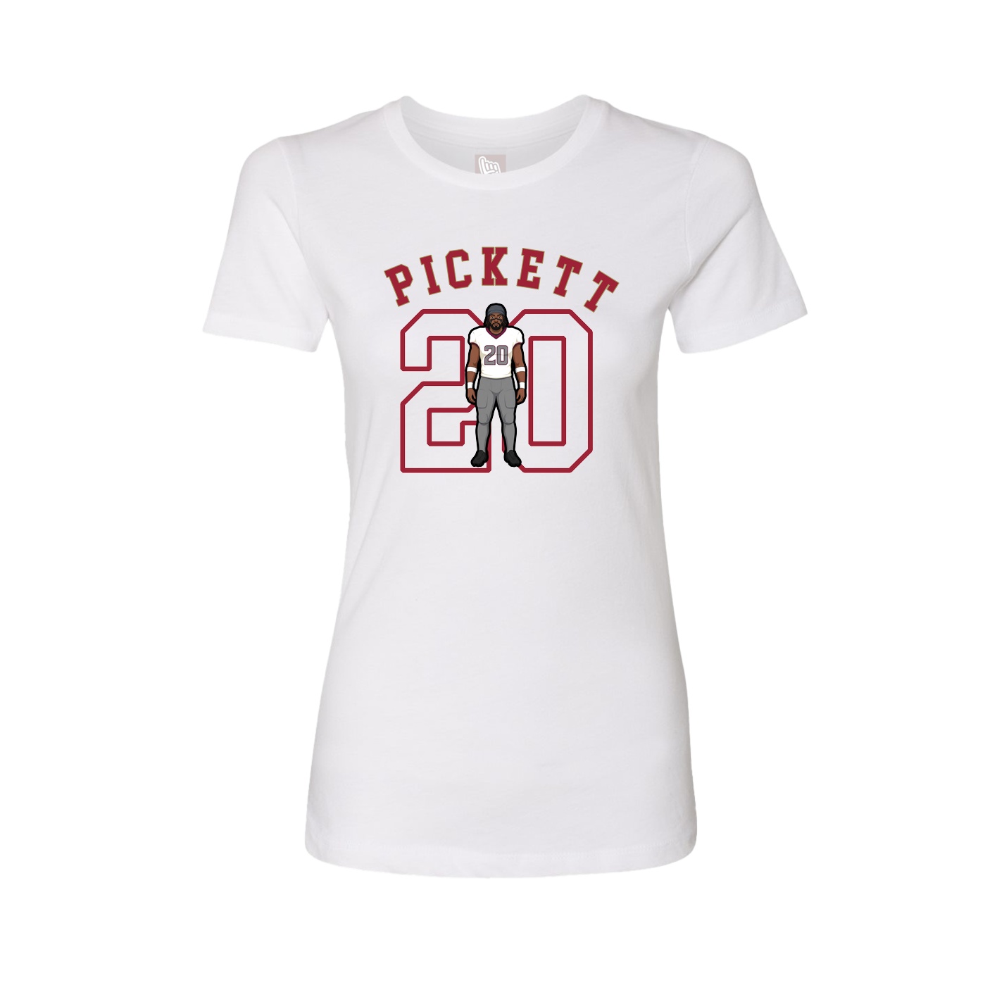 Fitted Women's Tee — Shirsey Arch in White