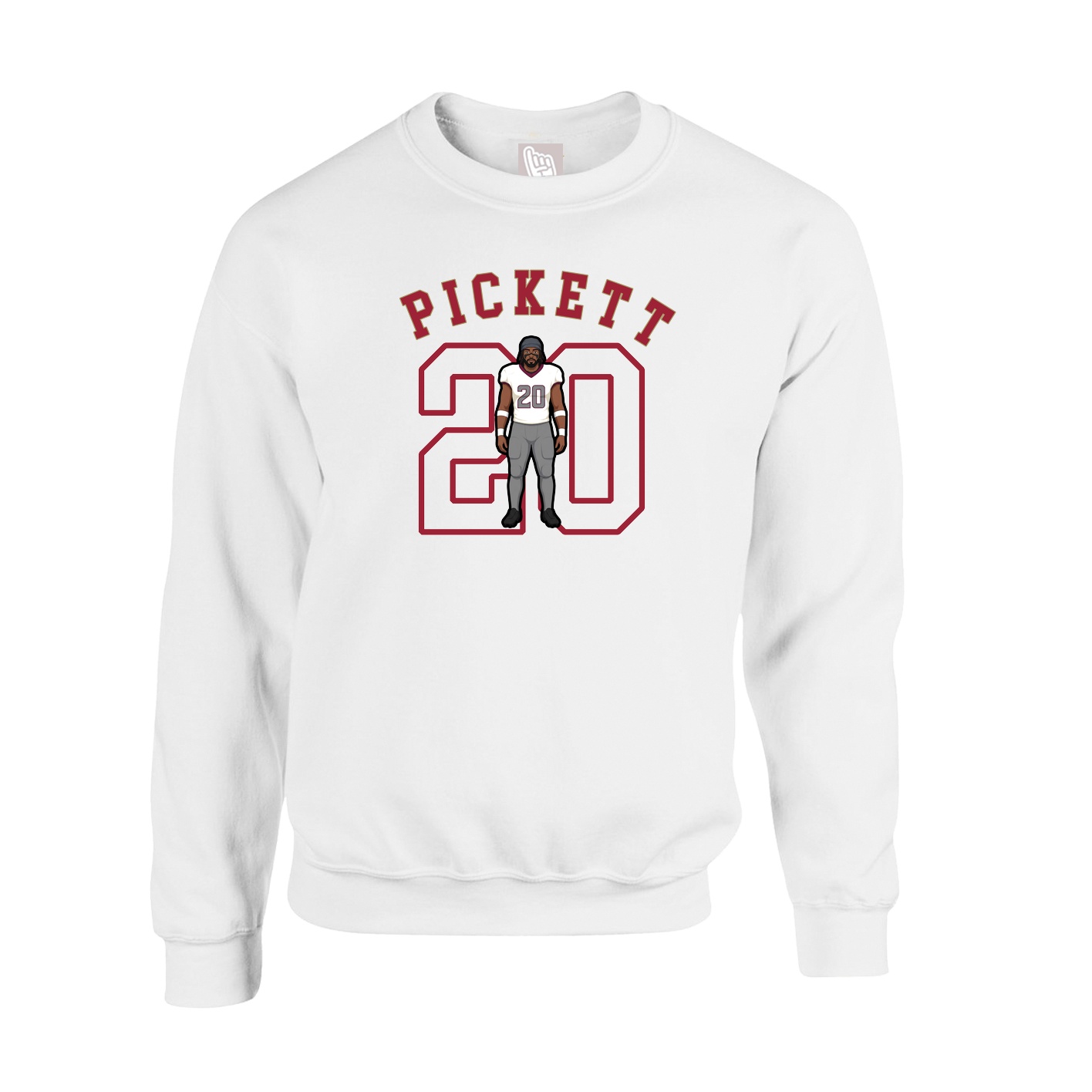 Fleece Crew — Shirsey Arch in White