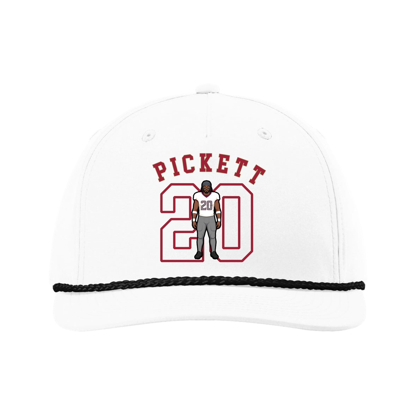 Five-Panel Classic Rope Cap — Shirsey Arch in White