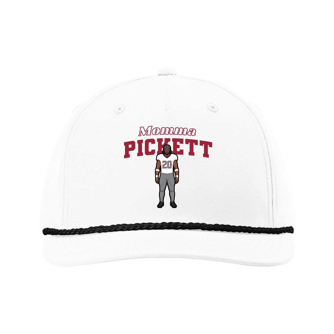 Five-Panel Classic Rope Cap — Mothers Day Block in White