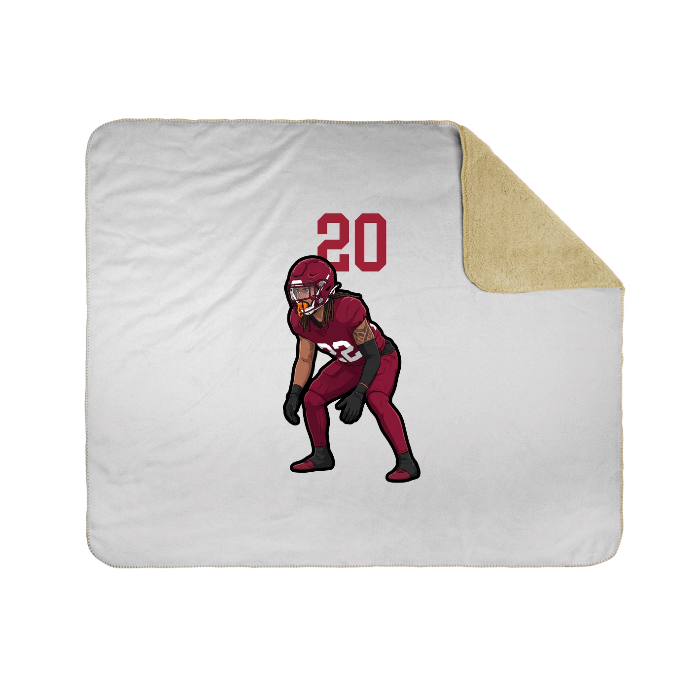 Throw Blanket — Number Top in White