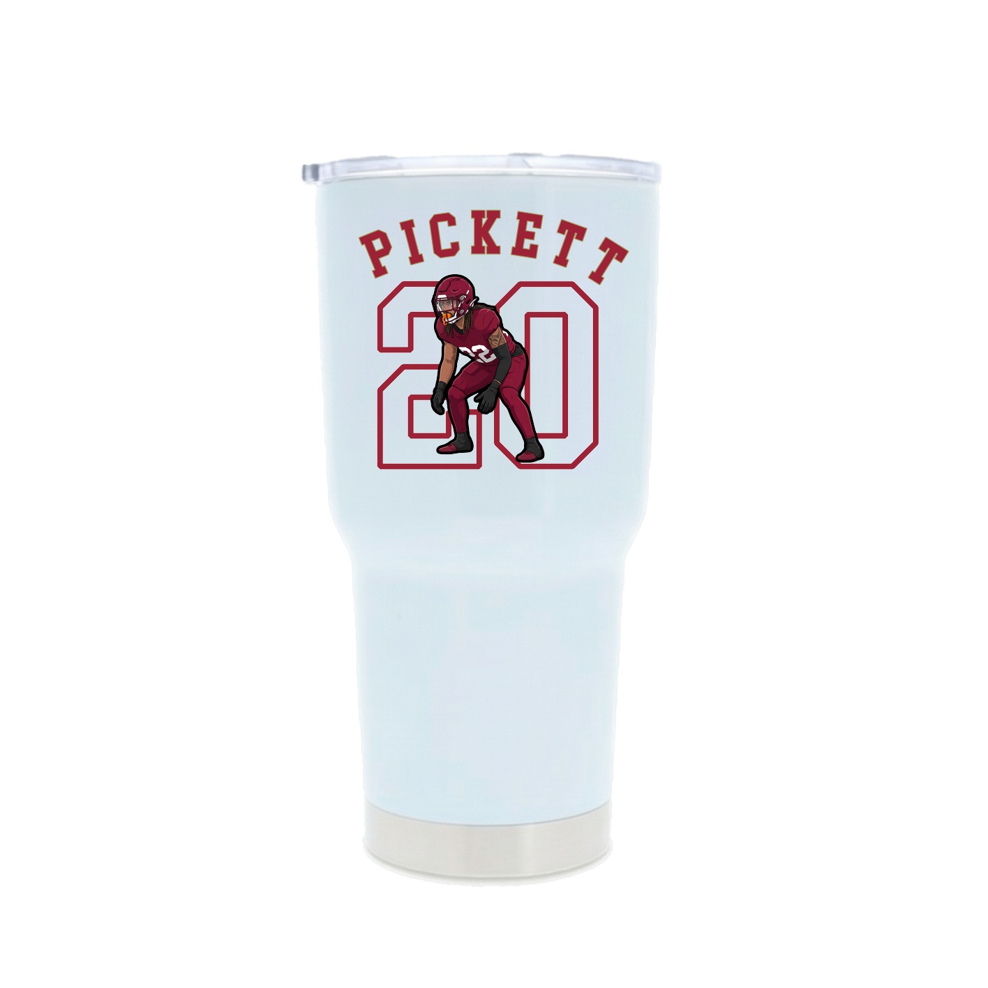 30oz Stainless Steel Tumbler — Shirsey Arch in White