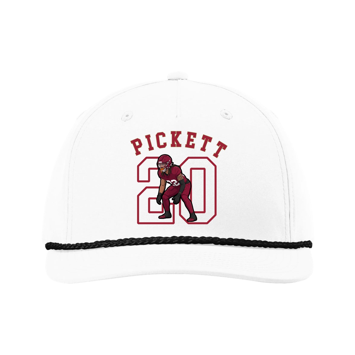 Five-Panel Classic Rope Cap — Shirsey Arch in White