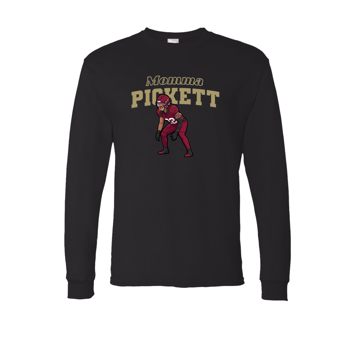 Long Sleeve Tee — Mothers Day Block in Black