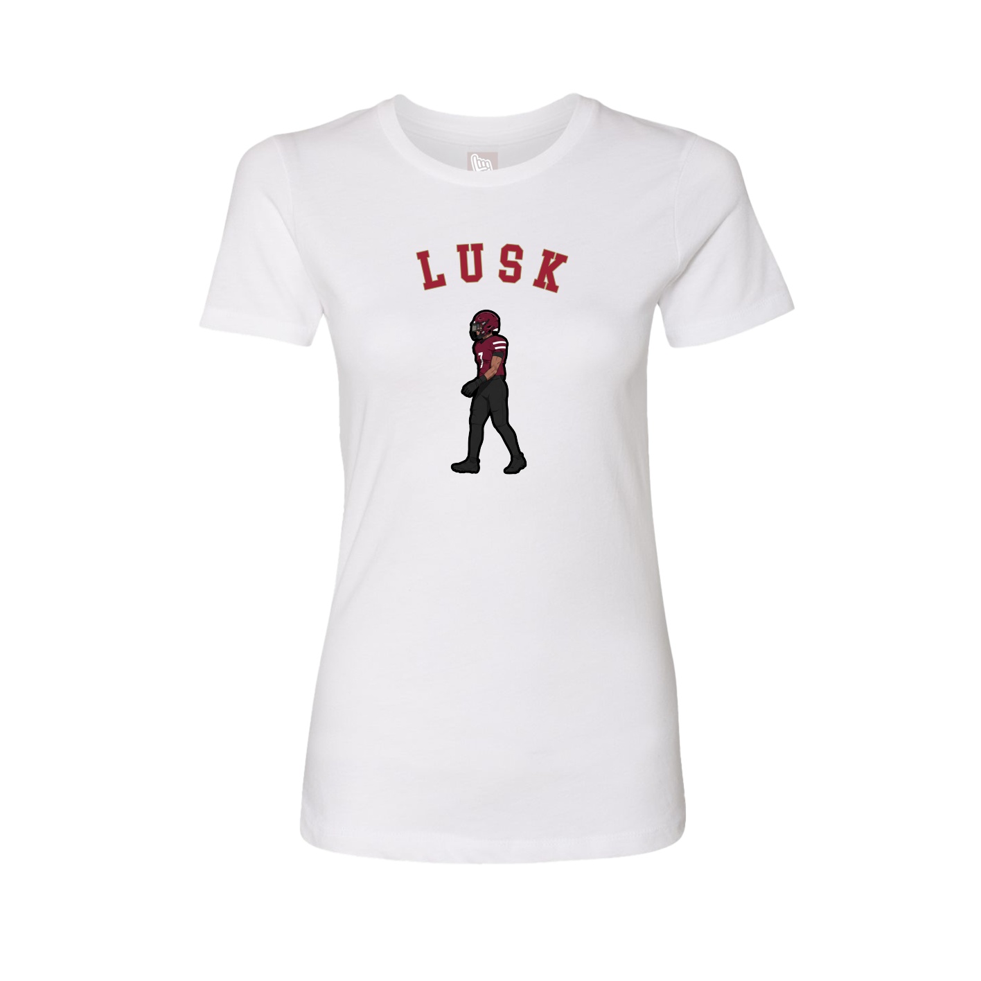 Fitted Women's Tee — Shirsey Arch in White