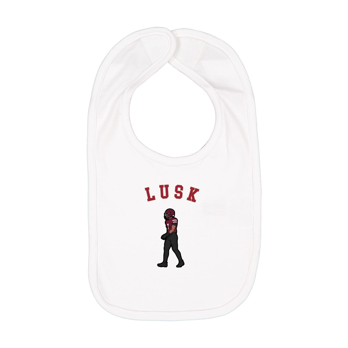 Infant Bib — Shirsey Arch in White