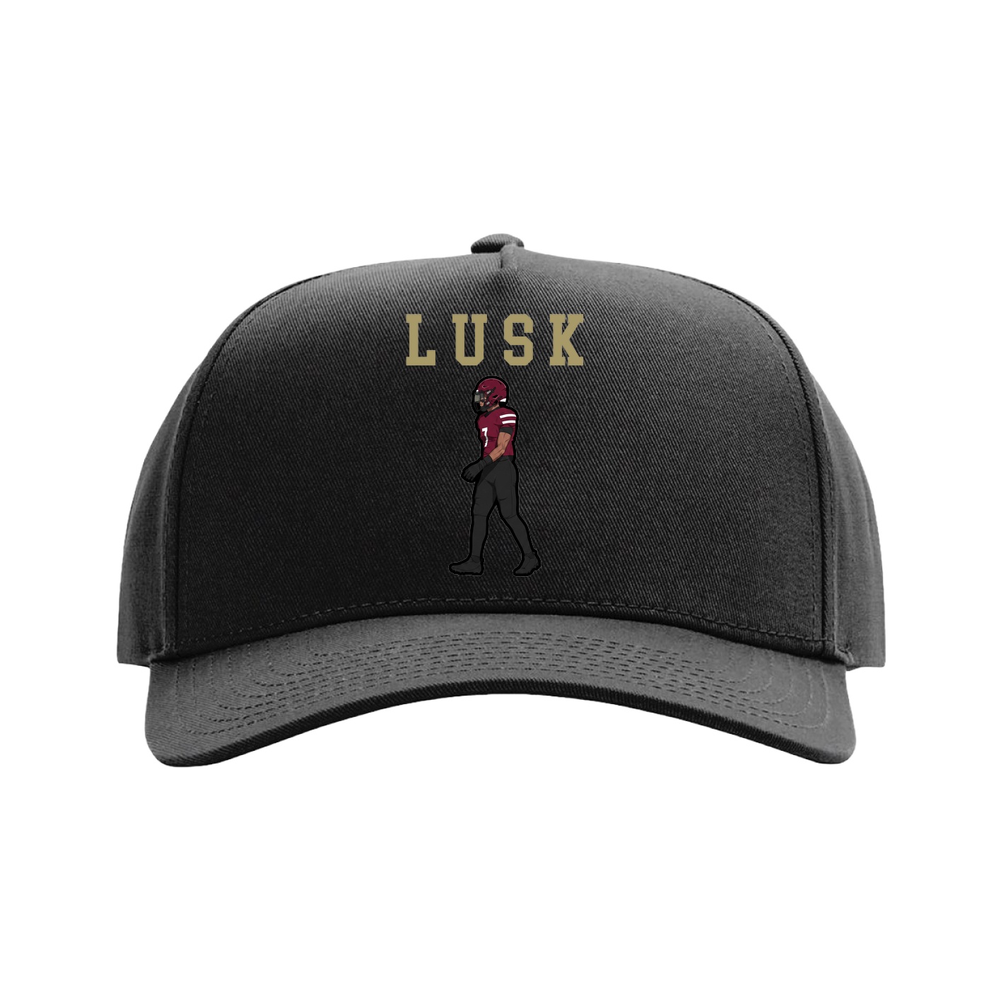 Full Fabric Five-Panel Champ Cap — Shirsey in Black