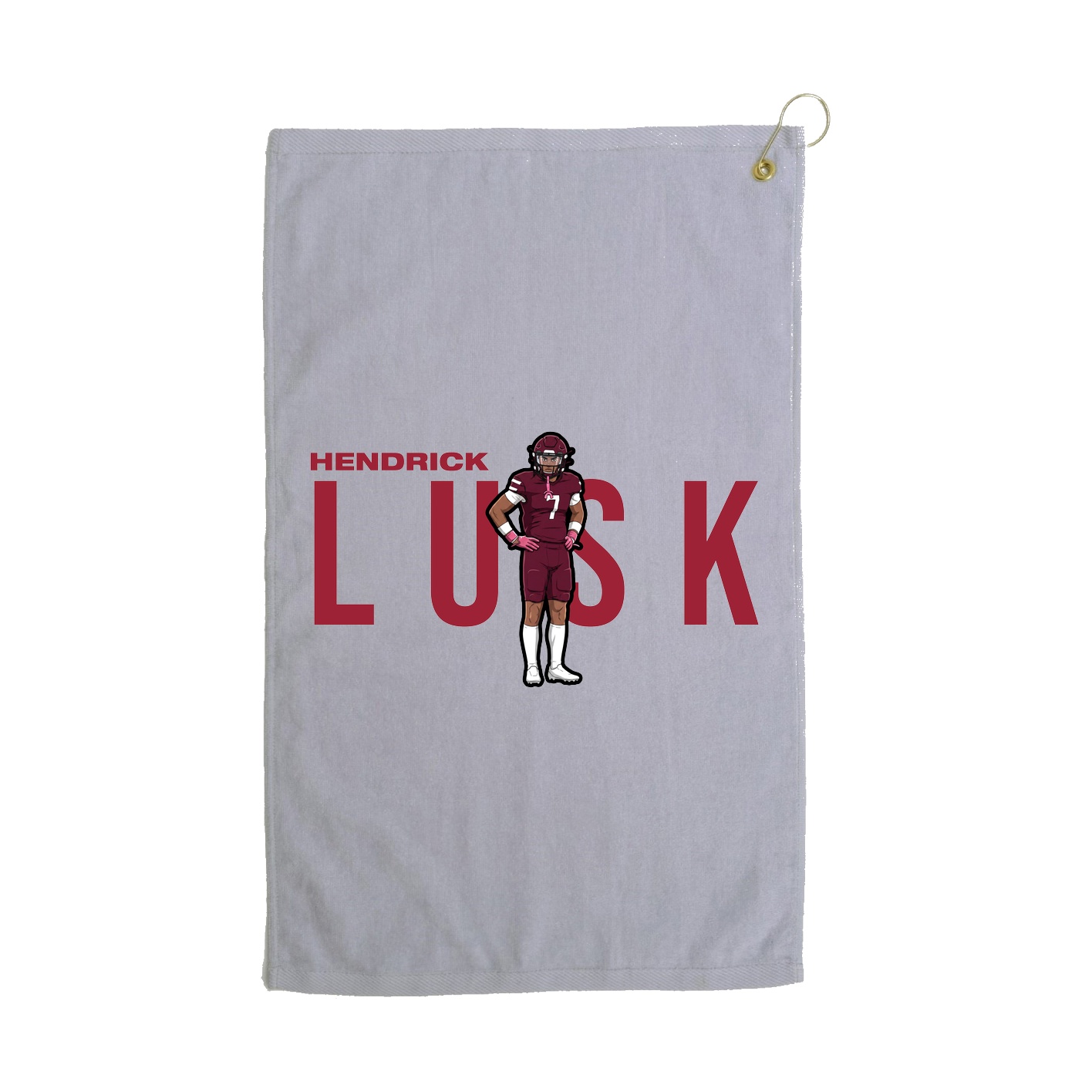 Golf Towel — Player Name in Grey