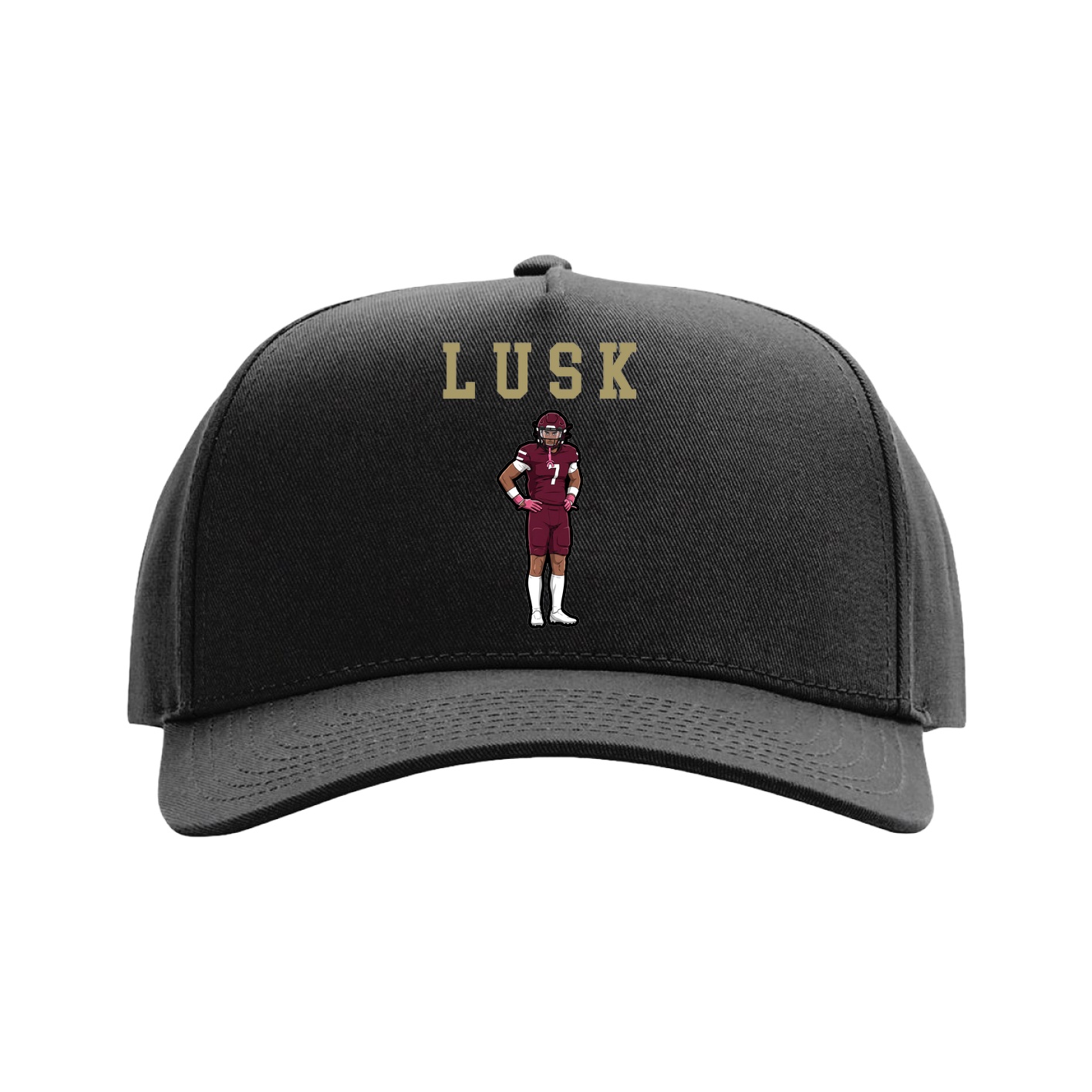 Full Fabric Five-Panel Champ Cap — Shirsey in Black