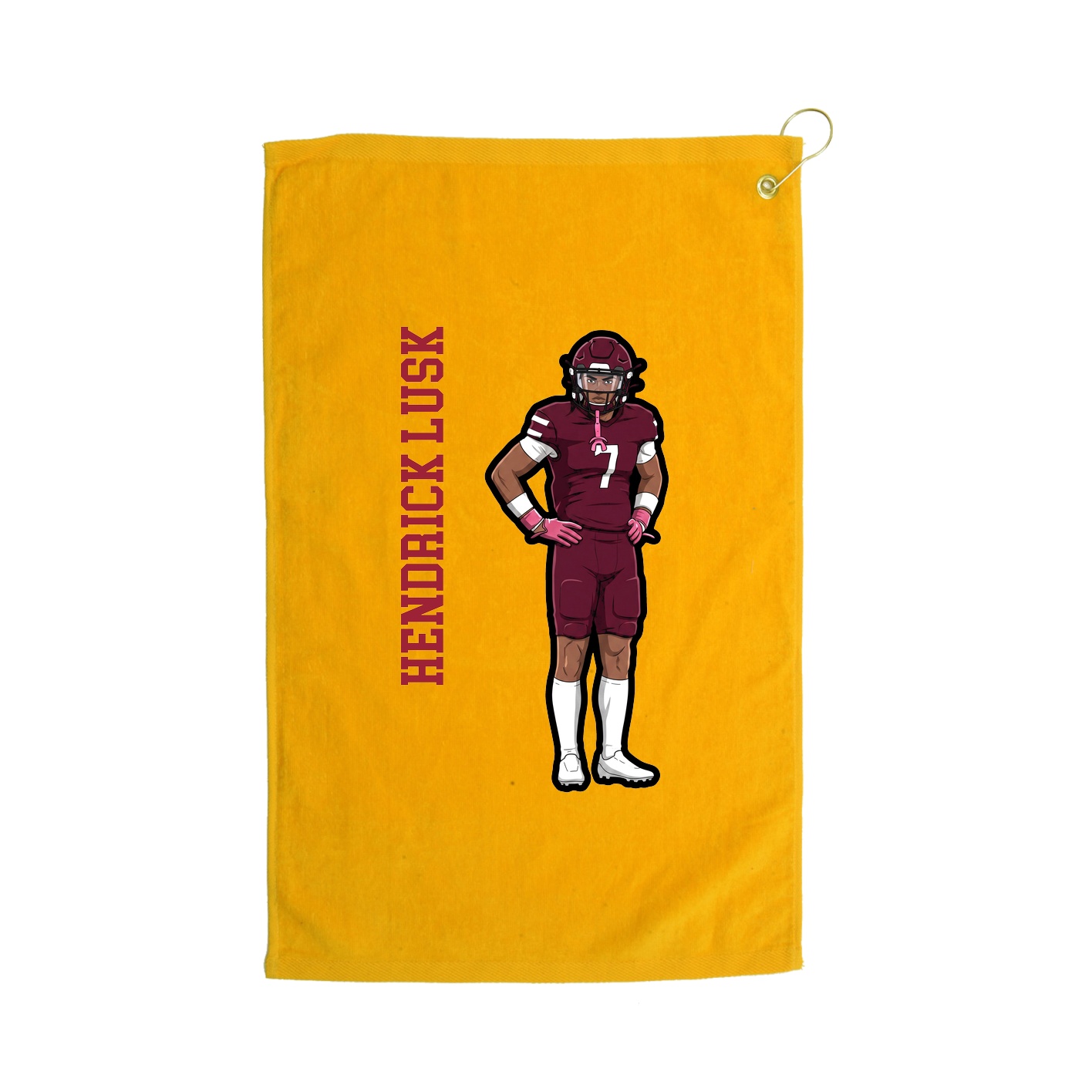 Golf Towel — Name Vertical in Gold