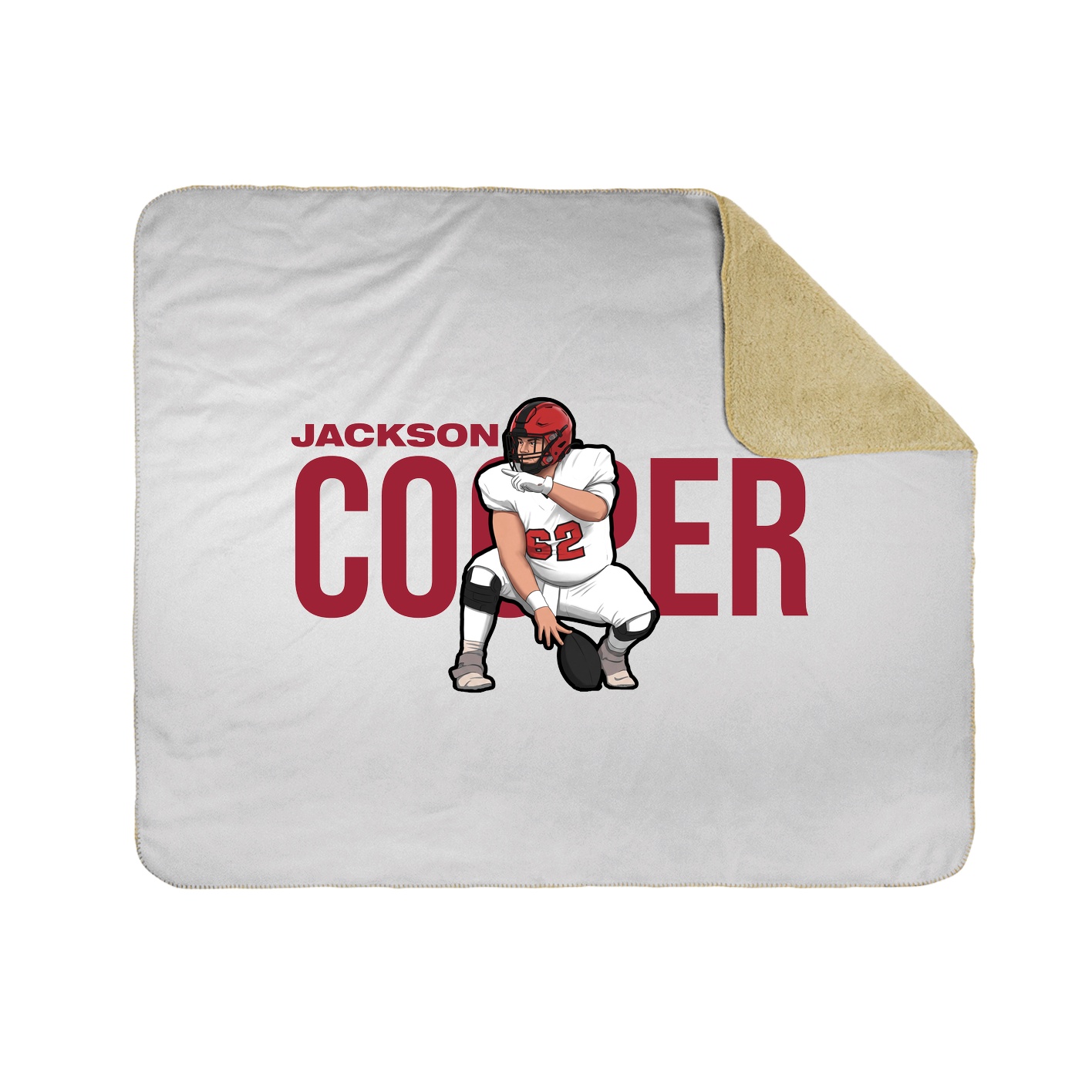 Throw Blanket — Player Name in White