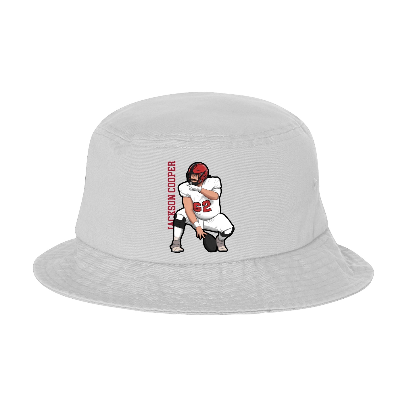 Bucket Cap — Name Vertical in White