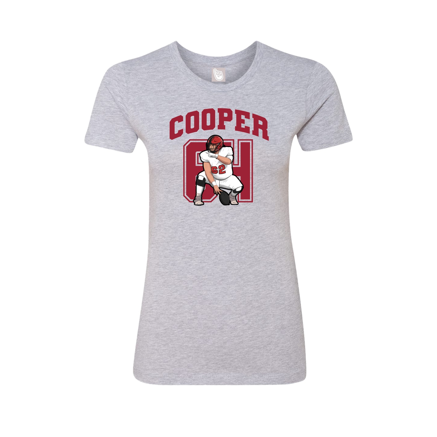 Fitted Women's Tee — Number in Grey
