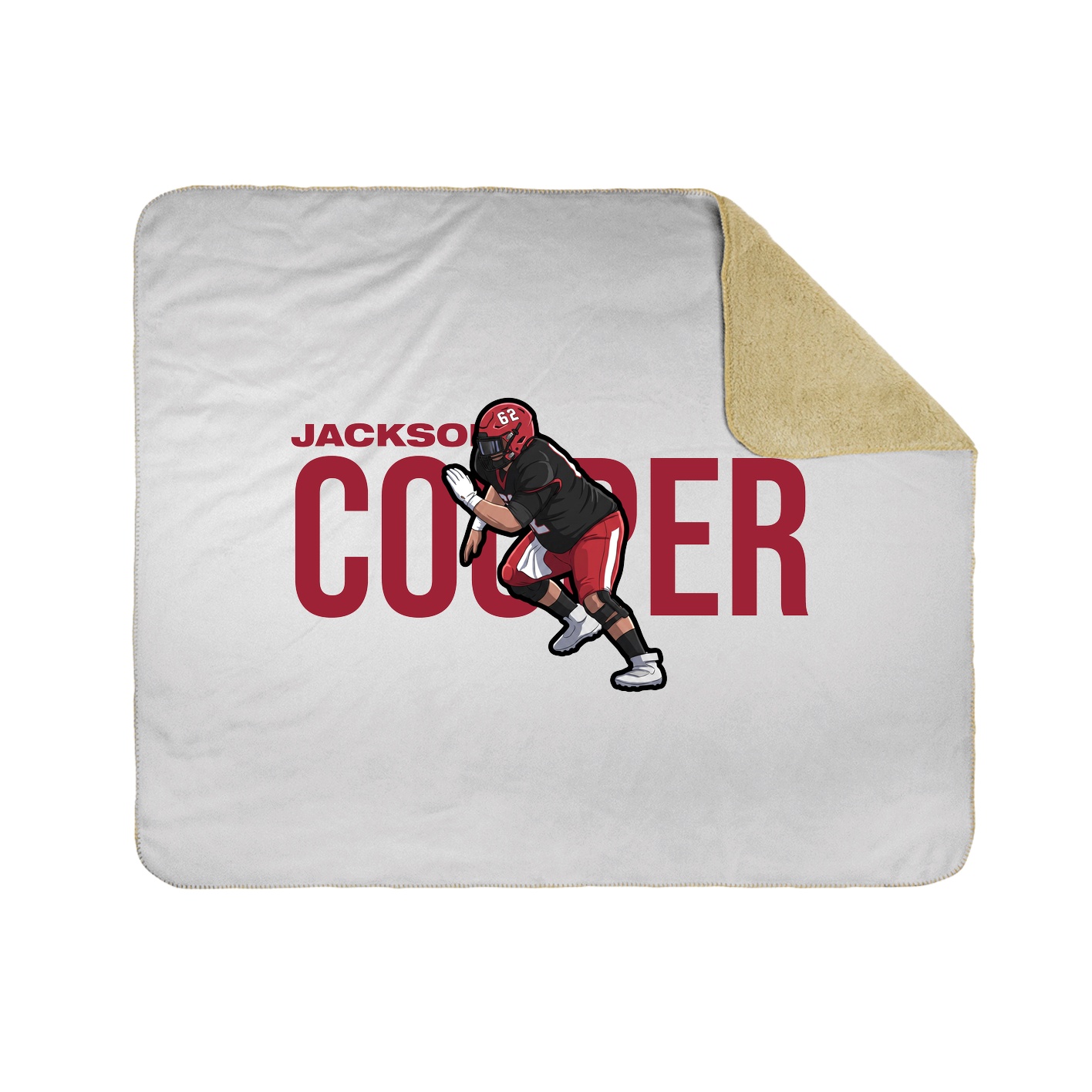 Throw Blanket — Player Name in White
